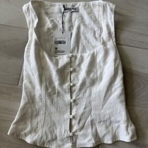 Princess Polly Zenda Linen Blend Top